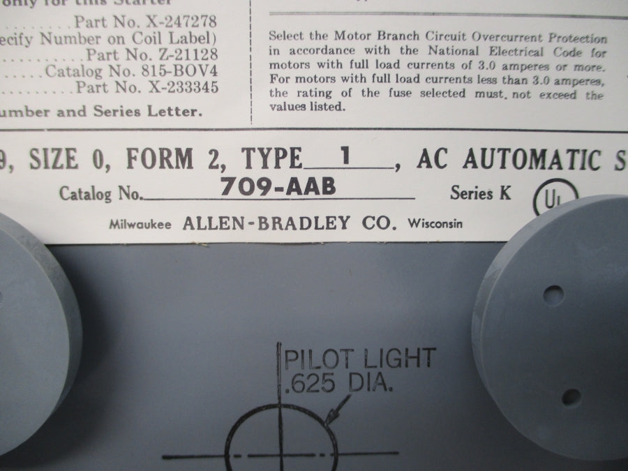 ALLEN BRADLEY 709-AAB SER. K 440/480V NSNP