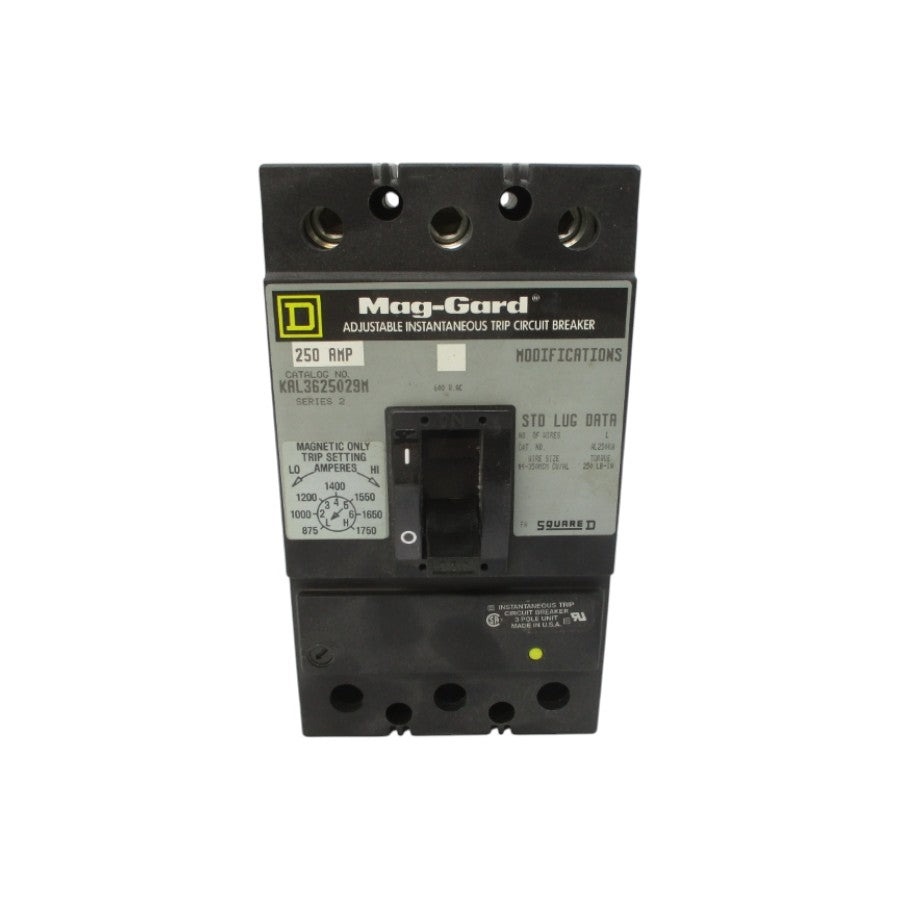 SQUARE D KAL3625029M SER. 2 600VAC 250A NSNP