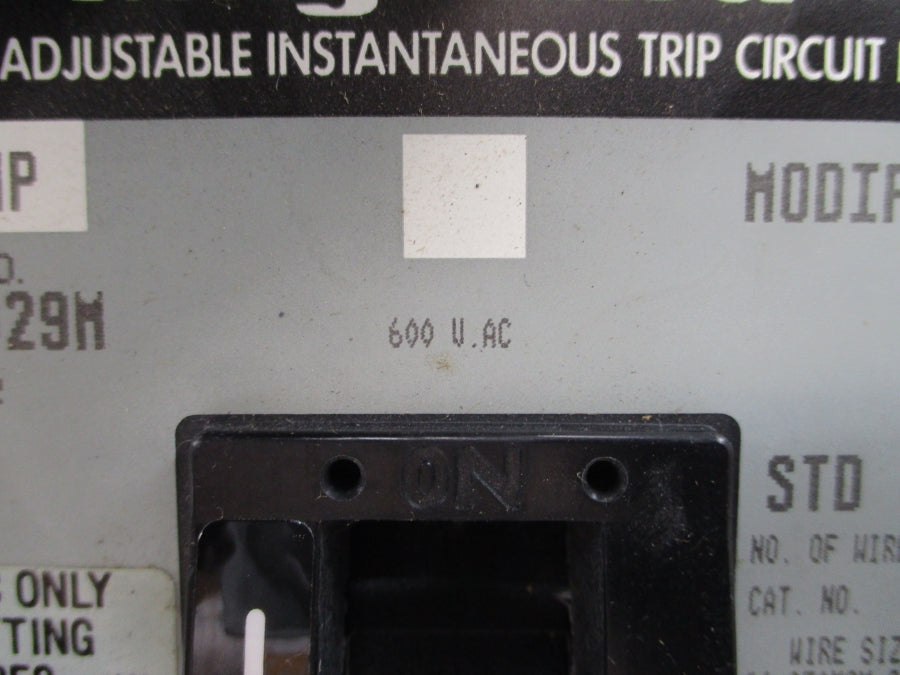 SQUARE D KAL3625029M SER. 2 600VAC 250A NSNP