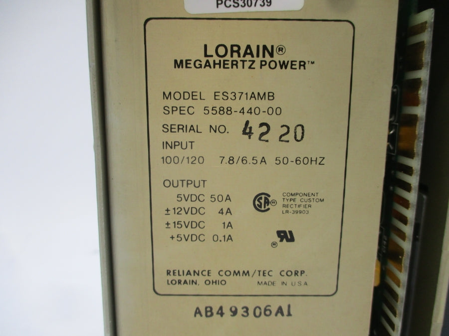RELIANCE ELECTRIC 57C493 100/120V 7.8/6.5A (NO KEY) UNMP