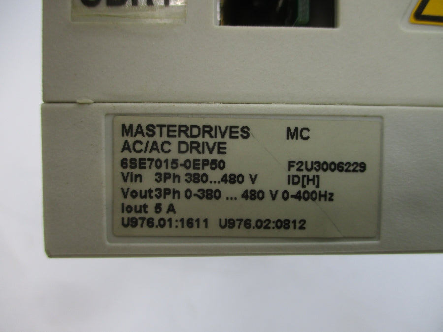 SIEMENS 6SE7015-0EP50-Z 380-480VAC 5A UNMP