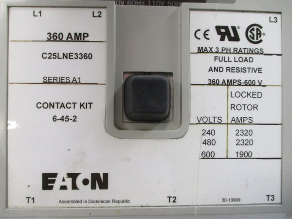 EATON C25LNE3360 SER. A1 110/120V 360A UNMP