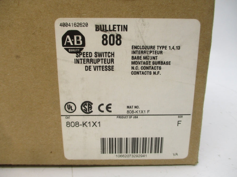 ALLEN BRADLEY 808-K1X1 SER. F (BR/WH) NSFS