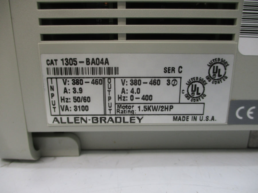 ALLEN BRADLEY 1305-BA04A SER. C 380-460VAC 3.9A NSMP