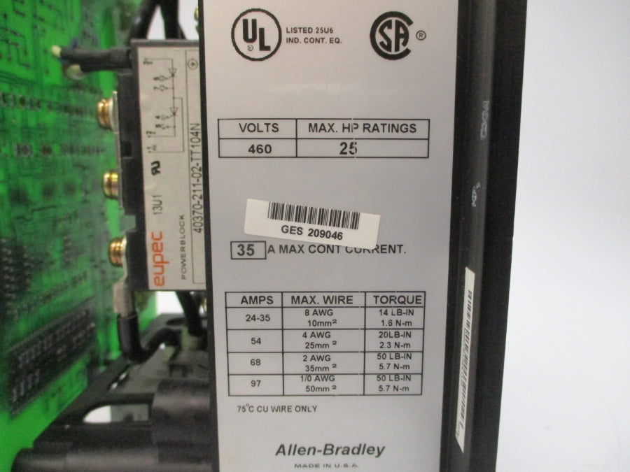 ALLEN BRADLEY 150-A35NB SER. A 460V 35A (AS PICTURED) UNMP
