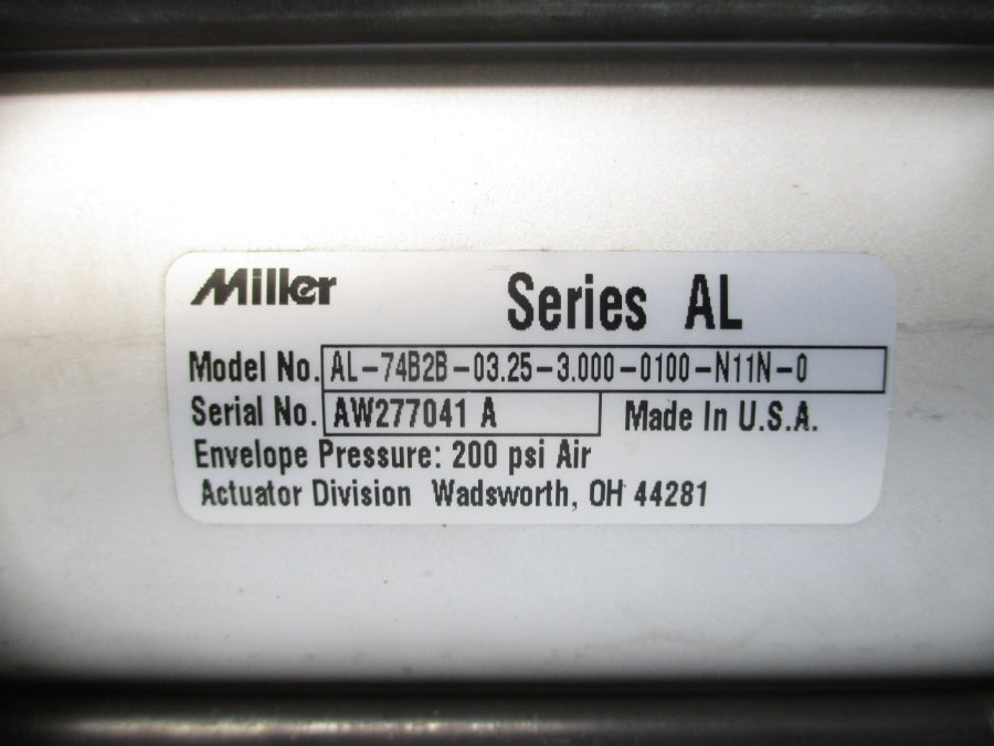 MILLER AL-74B2B-03.25-3.000-0100-N11N-0 SER. AL 200PSI NSNP