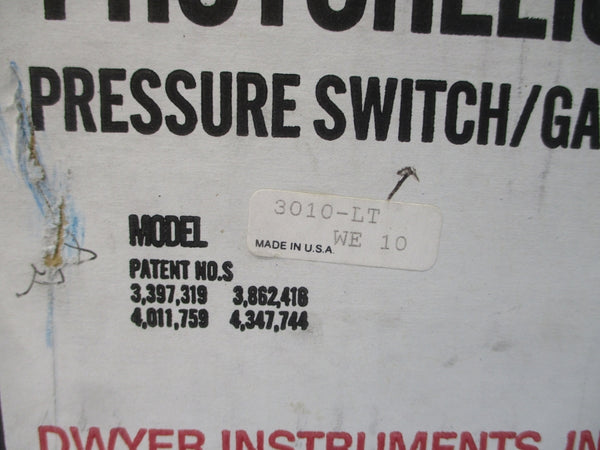 DWYER 3010-LT 120/240VAC 10A 25PSI NSMP