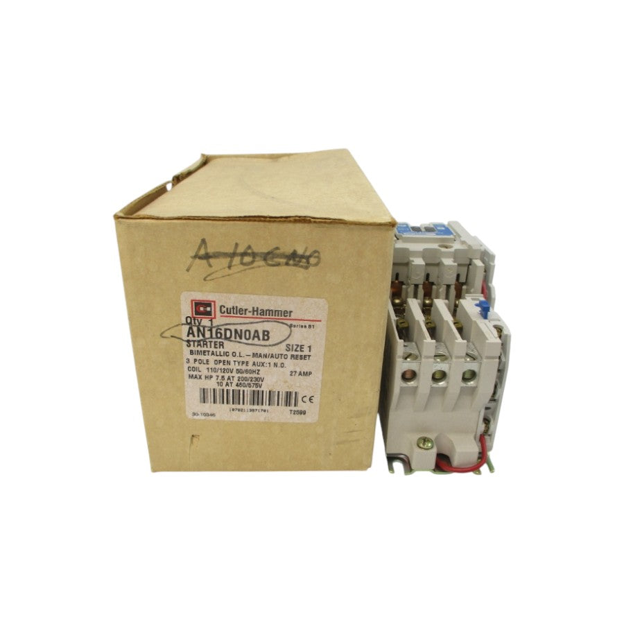 CUTLER HAMMER AN16DN0AB SER. B1 110/120V 27A NSMP