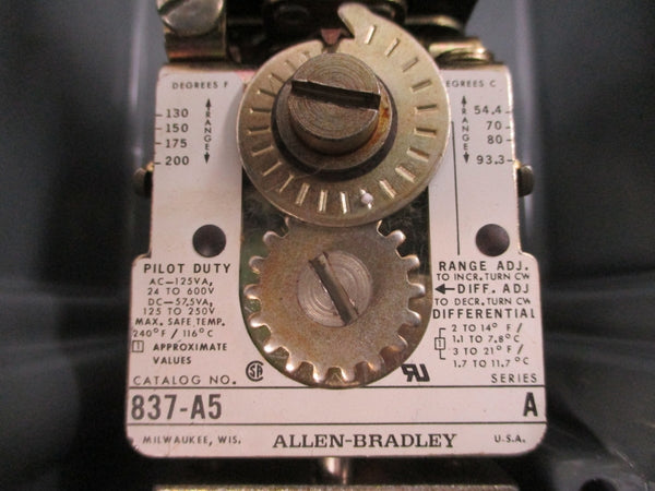 ALLEN BRADLEY 837-A5J SER. A 24-600VAC (BR/YL) NSMP