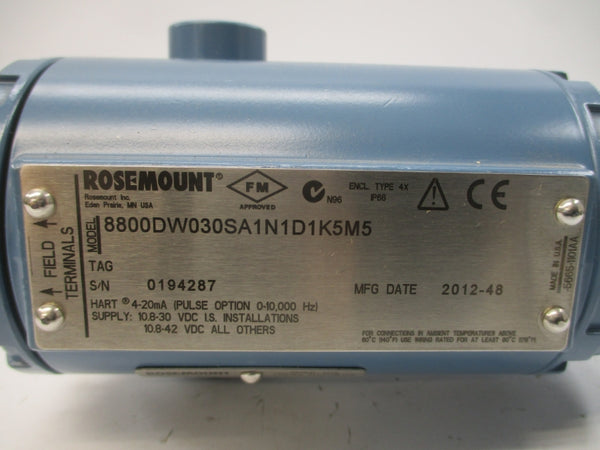 ROSEMOUNT 8800DW030SA1N1D1K5M5 10.8-30VDC 1500PSI NSNP