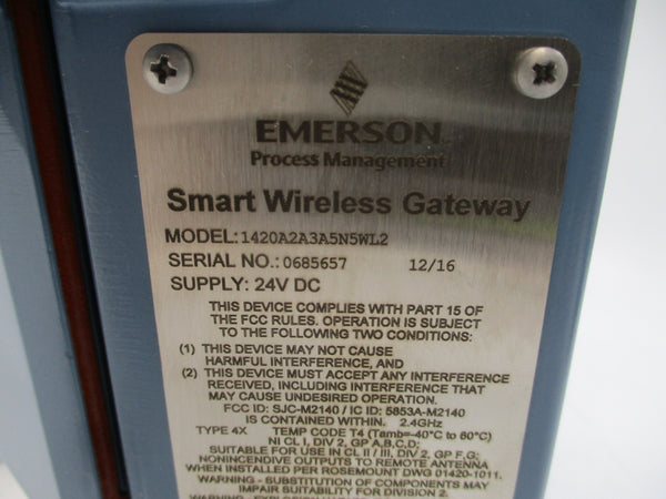 EMERSON 1420A2A3A5N5WL2 24VDC NSNP