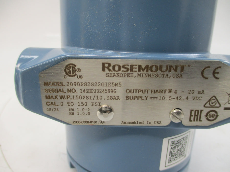 ROSEMOUNT 2090PG2S22G1E5M5 10.5-42.4VDC 150PSI NSNP