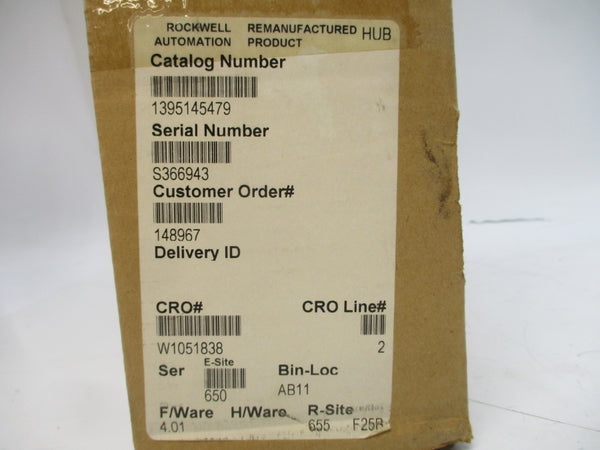 ALLEN BRADLEY 145479 F/W 4.01 REV. 06 REMAN
