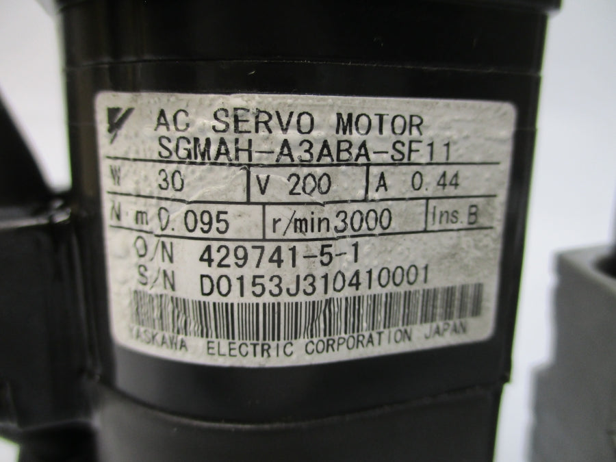YASKAWA SGMAH-A3ABA-SF11 200VAC 0.44A NSMP