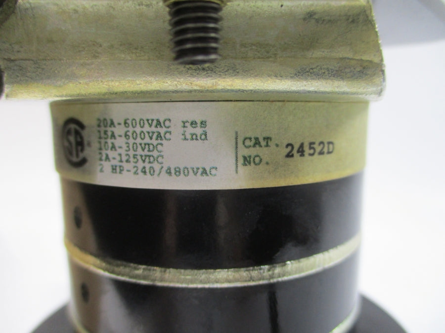 ELECTROSWITCH 2452D SER. 24 600VAC 20A NSMP