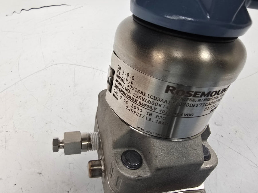 ROSEMOUNT 3051SAL1CD3AA1A1020DFF71CA00E5M5 10.5-42.4VDC 285PSI NSMP