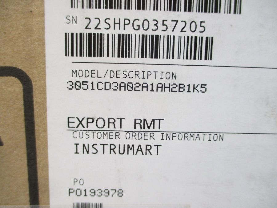 ROSEMOUNT 3051CD3A02A1AH2B1K5 10.5-30VDC 3626PSI NSMP