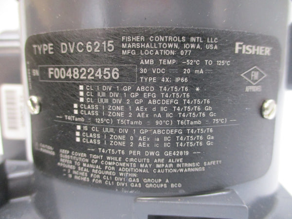 FISHER CONTROLS DVC6215 DVC-3793-4376814 30VDC NSMP