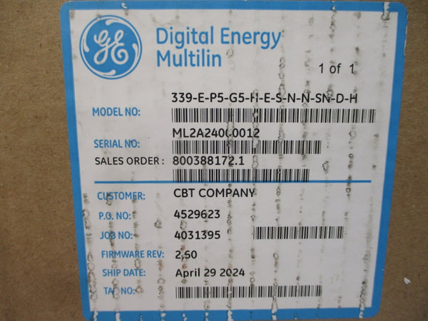 GENERAL ELECTRIC 339-E-P5-H-E-S-N-N-SN-D-H F/W 2.60 NSFS