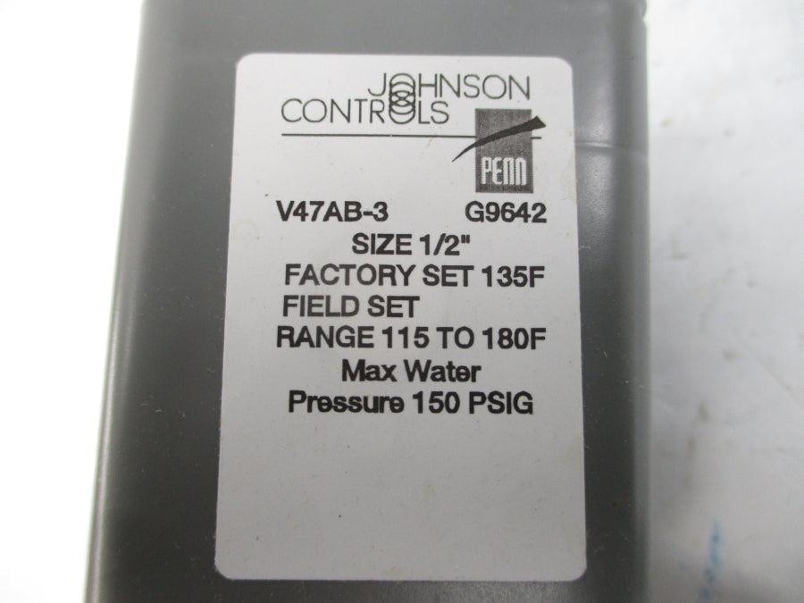 JOHNSON CONTROLS V47AB-3 150PSI 115-180'F 1/2" NSNP