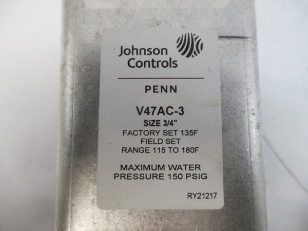 JOHNSON CONTROLS V47AC-3 150PSI 115-180'F 3/4" NSNP