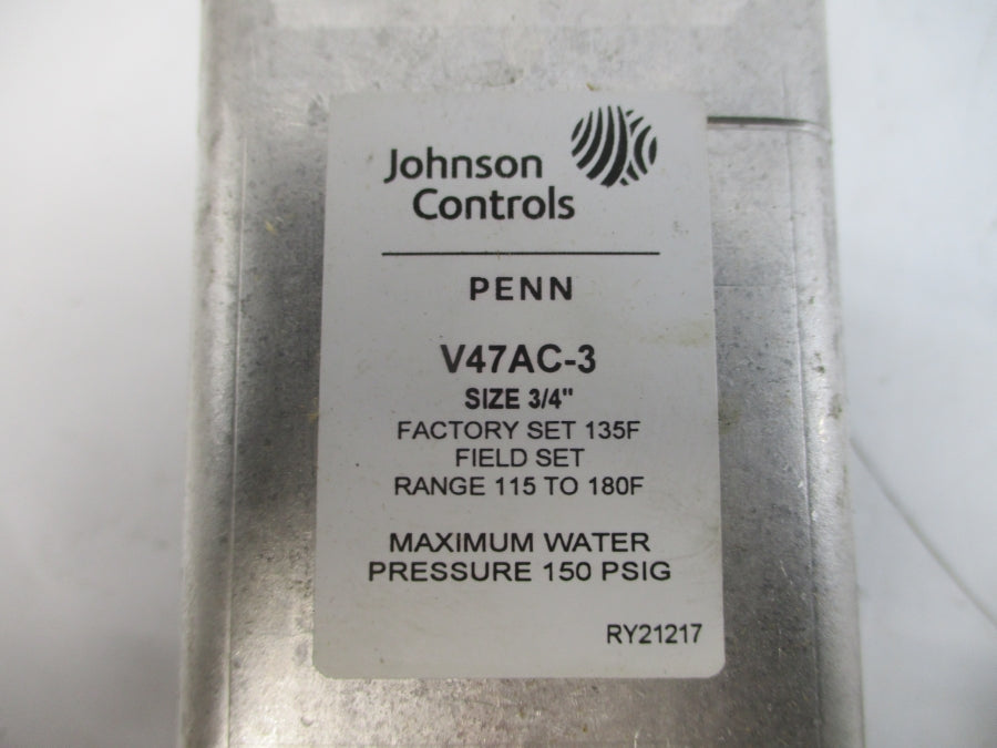 JOHNSON CONTROLS V47AC-3 150PSI 115-180'F 3/4" NSNP