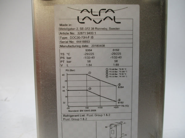 ALFA LAVAL DOC30-70H-F 3287194001 NSMP