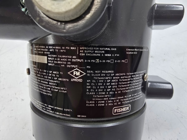 FISHER I2P-100 30VDC 3-15PSI NSNP