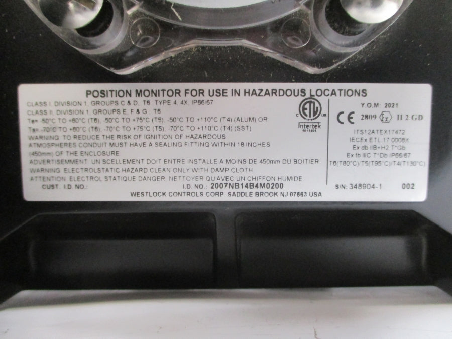 WESTLOCK CONTROLS 2007NB14B4M0200 125/250VAC 15A 3/4" NSNP