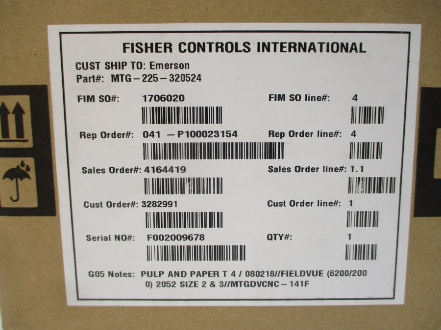 FISHER MTG-225-320524 NSMP