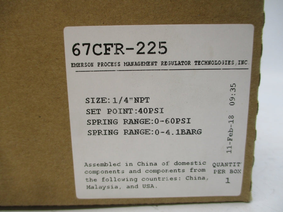 FISHER 67CFR-225 0-60PSI 1/4" NSMP