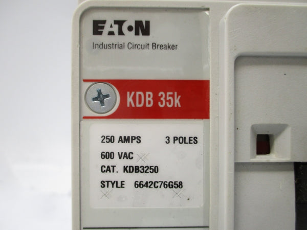 EATON KDB3250 6642C76G58 600VAC 250A NSNP