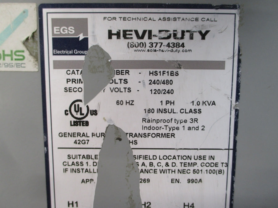 HEVI-DUTY HS1F1BS 240/480V (AS PICTURED) NSNP