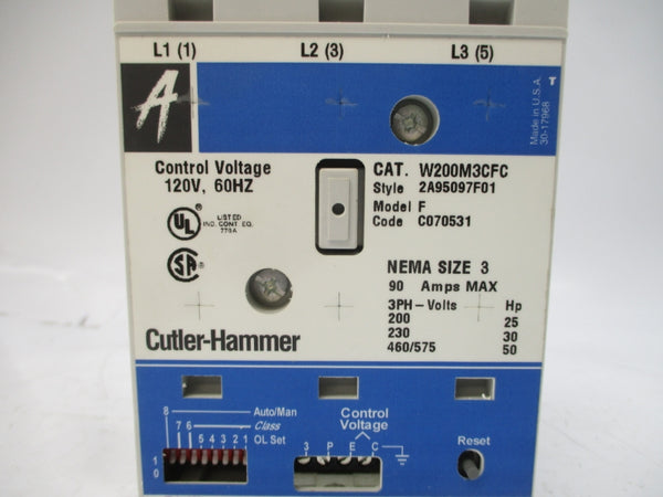 CUTLER HAMMER W200M3CFC 2A95097F01 120V 90A NSMP