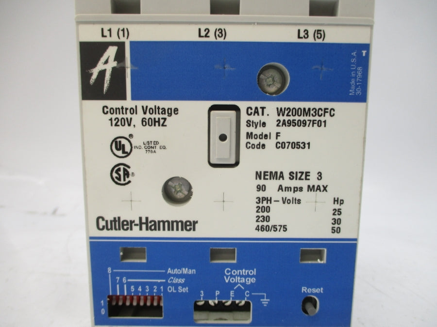 CUTLER HAMMER W200M3CFC 2A95097F01 120V 90A NSMP