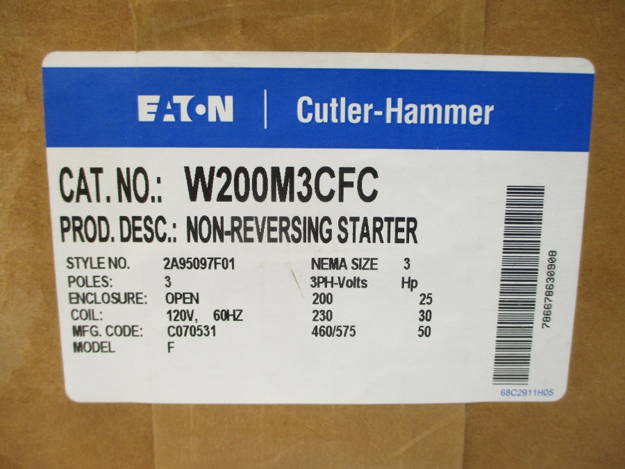 CUTLER HAMMER W200M3CFC 2A95097F01 120V 90A NSMP