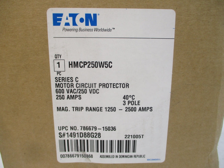 EATON HMCP250W5C 1491D88G28 SER. C 600VAC 250A NSMP