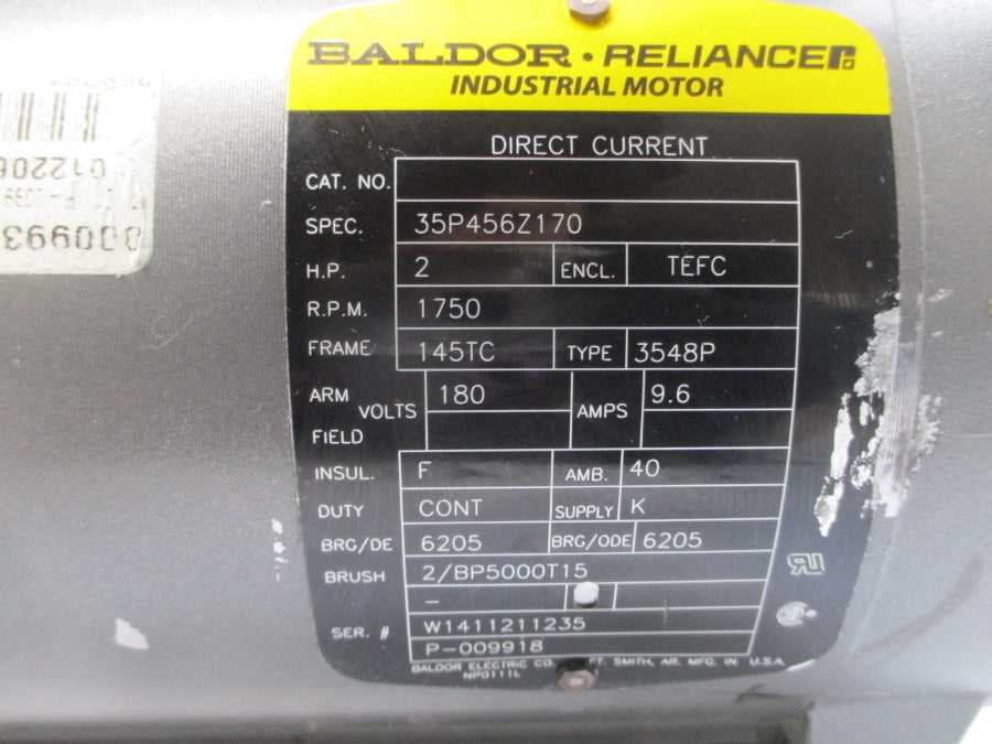 BALDOR 35P456Z170 180V 9.6A NSNP