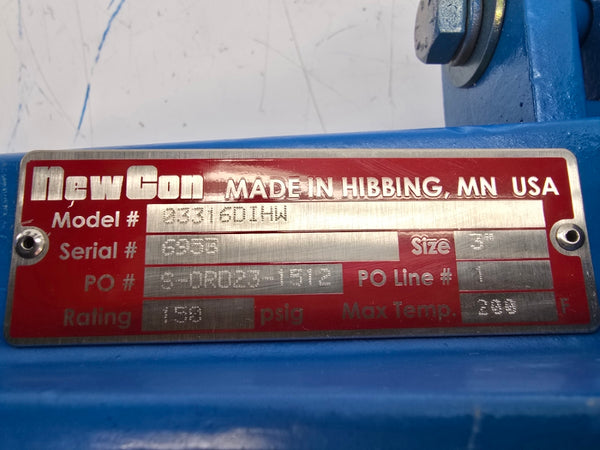 NEWCON 03316DIHW 150PSI 3" NSNP