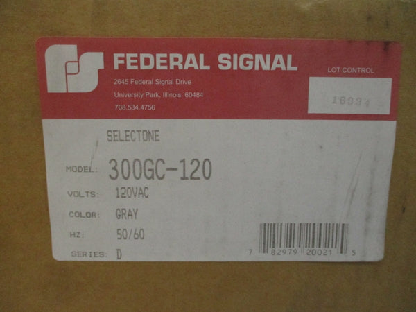 FEDERAL SIGNAL 300GC SER. D 120VAC 0.25A (GRAY) NSMP