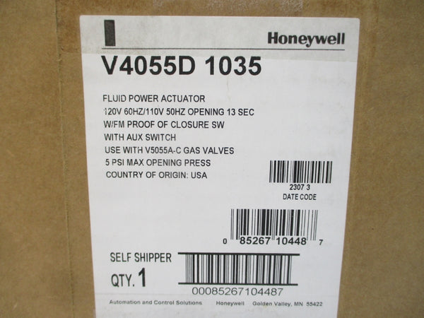 HONEYWELL V4055D1035 110/120V 1.57/.13A 5-15PSI 1-13S NSMP
