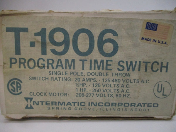 INTERMATIC T-1906 125-480VAC 20A NSMP