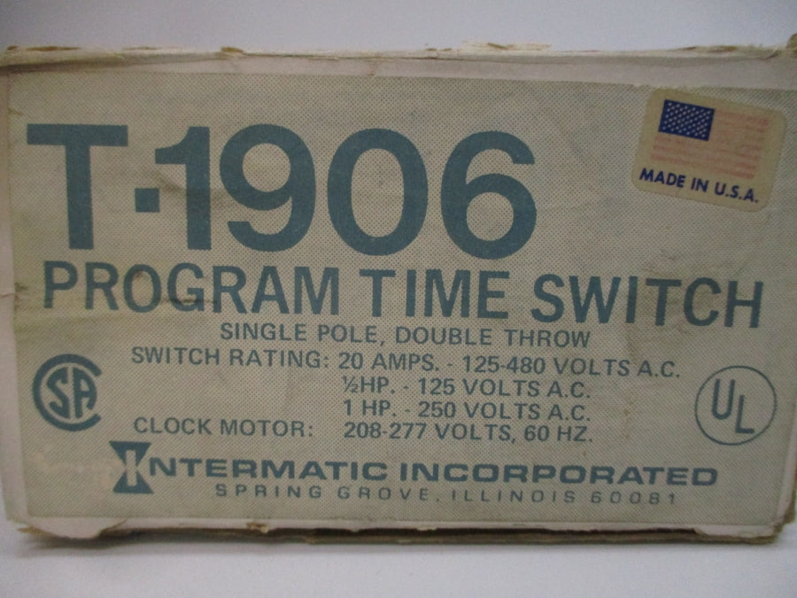 INTERMATIC T-1906 125-480VAC 20A NSMP