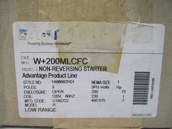 EATON W+200MLCFC 1A96682R01 120V 0.51-3.8A NSMP