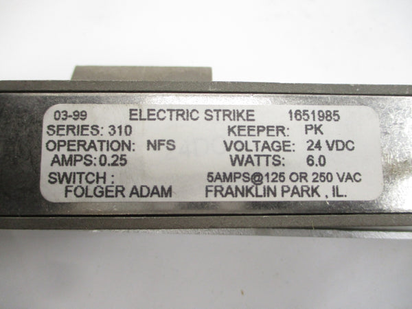 FOLGER ADAM SECURITY 310-4 24VDC 0.25A NSMP