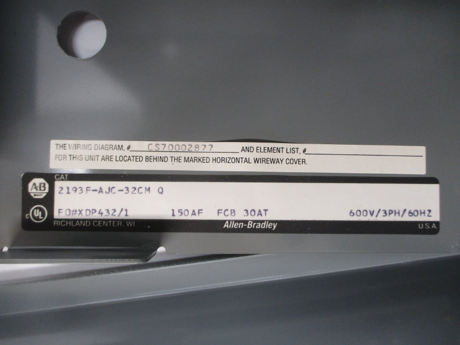 ALLEN BRADLEY 2193F-AJC-32CM 600V NSNP