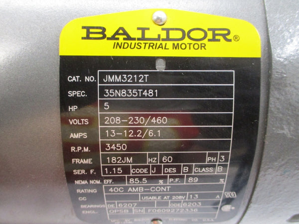 BALDOR JMM3212T 35N835T481 208-230/460V 13-12.2/6.1A NSNP