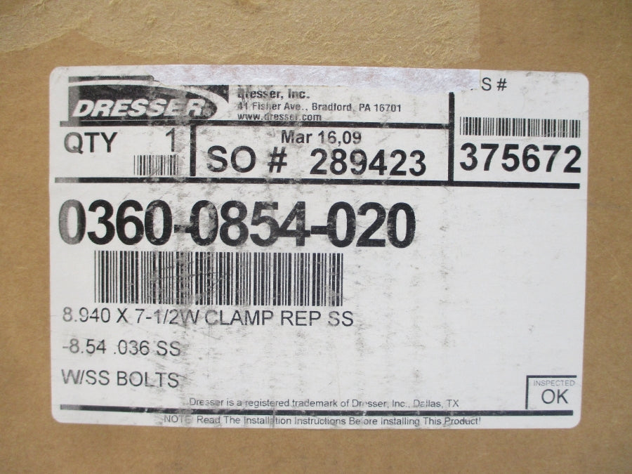 DRESSER 0360-0854-020 125-170PSI NSMP