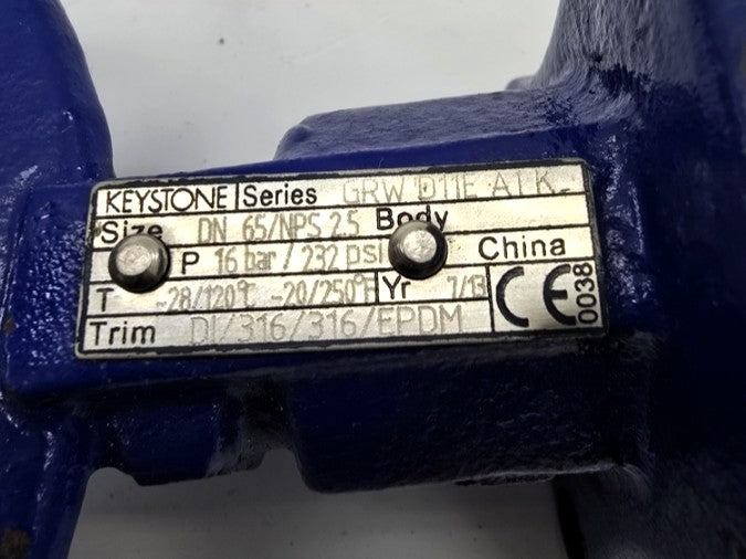 KEYSTONE GRWD11EA1K DN65/NPS2.5 232PSI 2-1/2" UNMP