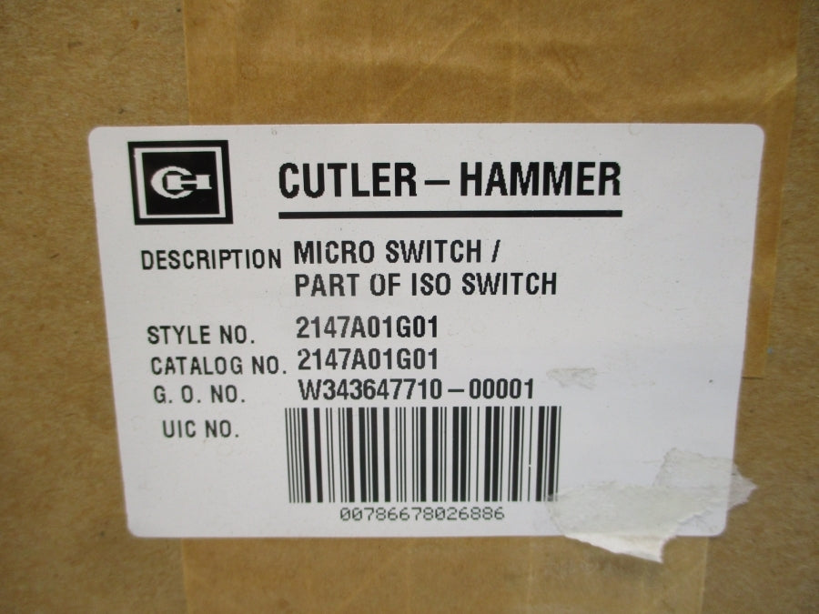 CUTLER HAMMER 2147A01G01 NSFS